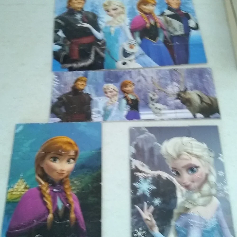 Disney Frozen + Mickey Mouse + Princess puzzles